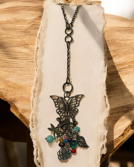 Brass Butterfly Necklace