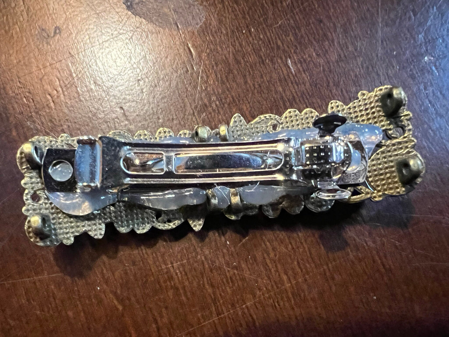 Purple Floral Clip Barrette