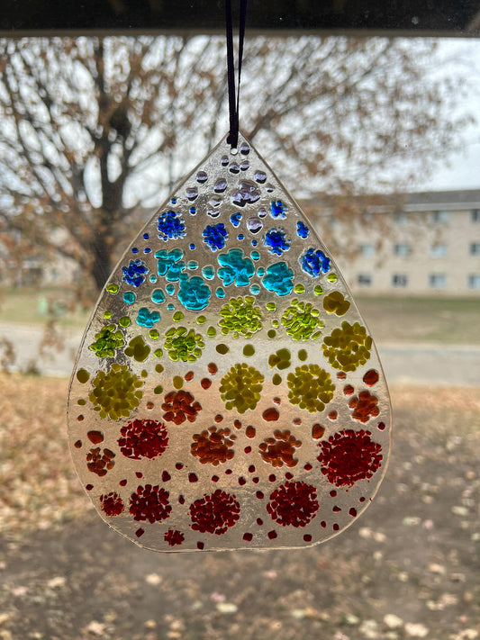 Rainbow Teardrop Suncatcher