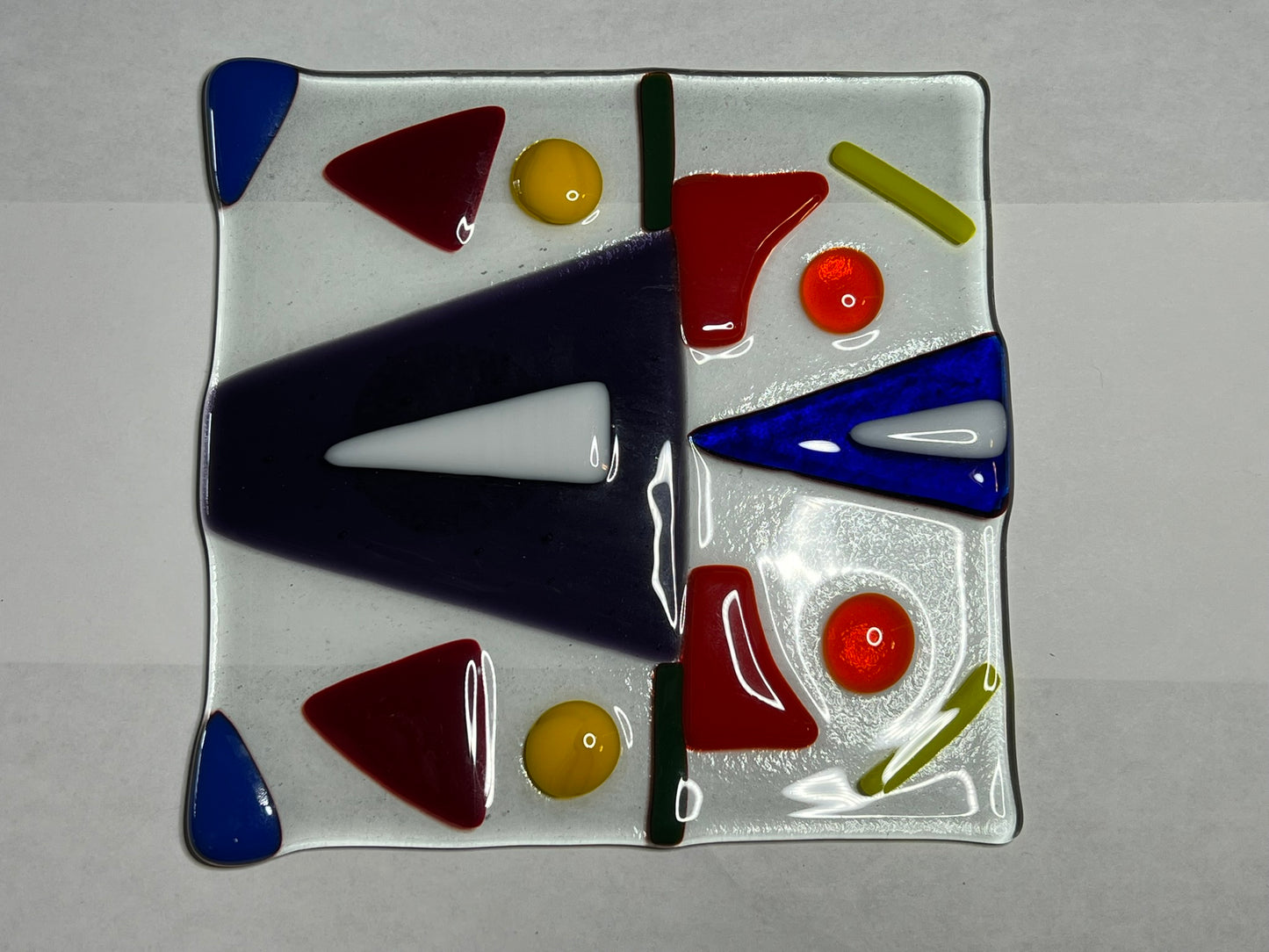 Geometric Fused Glass Suncatcher