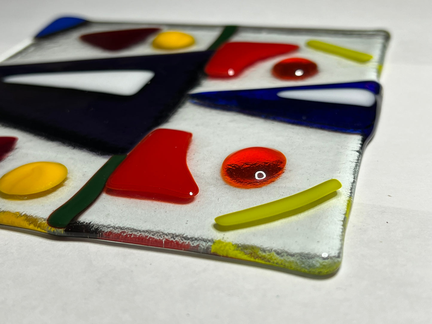 Geometric Fused Glass Suncatcher