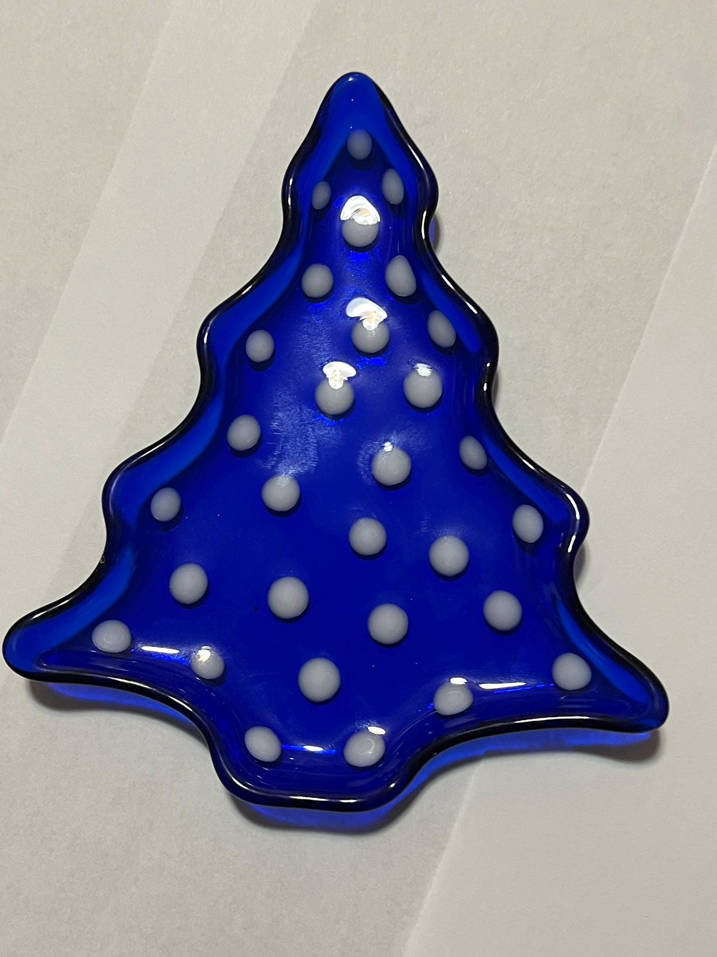 Christmas Tree Dish - Blue